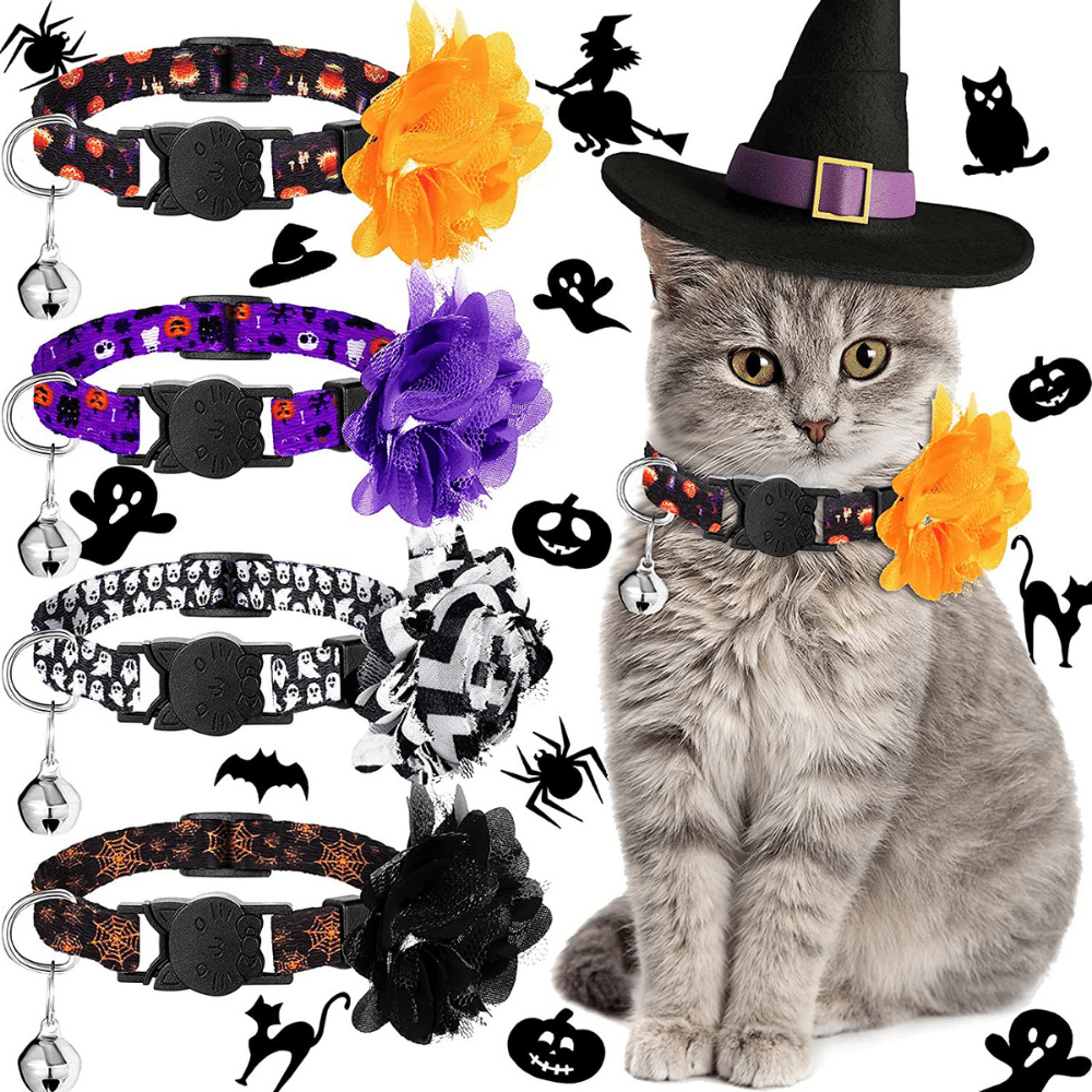 Halloween Cat Collars making Cat's Howl at the Moon!